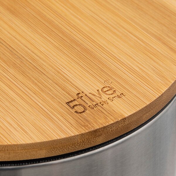 Κάδος Απορριμμάτων Μπάνιου (Φ17x23) F-V 3lt Inox Bamboo 174863