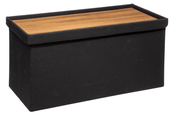 Ταμπουρέ Με Αποθηκευτικό Χώρο (76x38x38) A-S Black 167847B