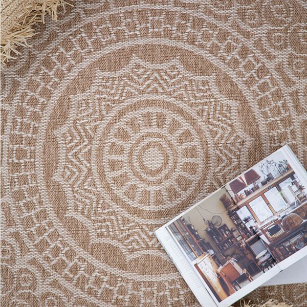 Στρογγυλό Χαλί Καλοκαιρινό (Φ160) Royal Carpet Avanos 8893 White
