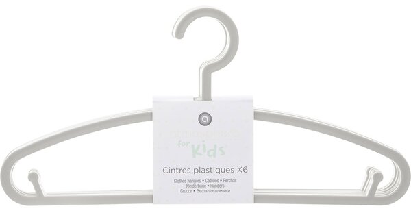 Παιδικές Κρεμάστρες Ρούχων (Σετ 6τμχ) A-S Hangers Grey 158462B