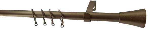 Κουρτινόξυλο Φ19mm Μονό Επεκτεινόμενο 120-210cm Με Άκρα Grace Gold Mat 999164