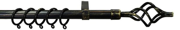 Κουρτινόξυλο Φ19mm Μονό Επεκτεινόμενο 120-210cm Με Άκρα Grace 596197