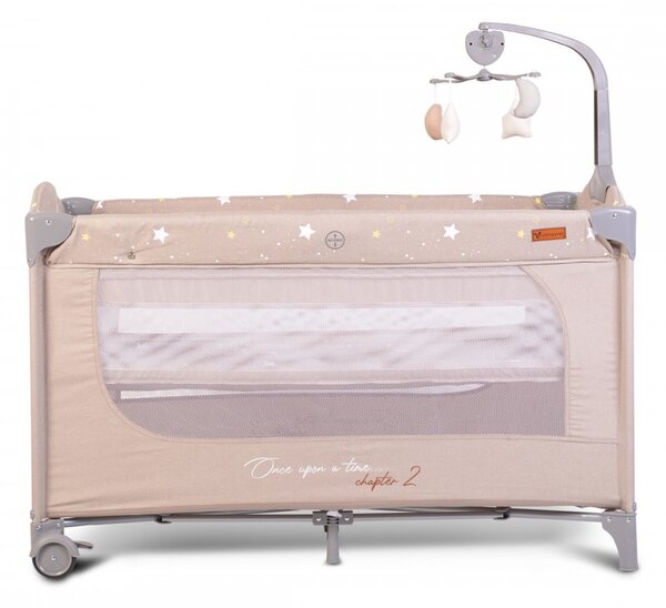 Παρκοκρέβατο 2 Θέσεων (0+ Μηνών/Έως 15kg) Cangaroo Once Upon A Time 2 Beige
