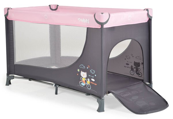 Παρκοκρέβατο 2 Θέσεων (0+ Μηνών/Έως 14kg) Moni Tommy Pink