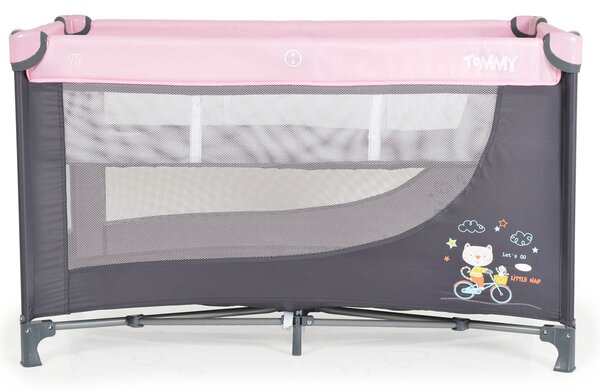 Παρκοκρέβατο 2 Θέσεων (0+ Μηνών/Έως 14kg) Moni Tommy Pink