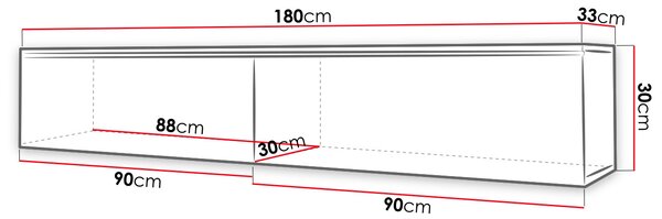 Έπιπλο τηλεόρασης Dalia plus-Mpez - 180.00Χ33.00Χ30.00cm