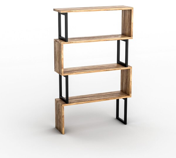 Βιβλιοθήκη Δαπέδου 3 Θέσεων (80x22x128) A-G Ceylan 854KLN3603 Walnut