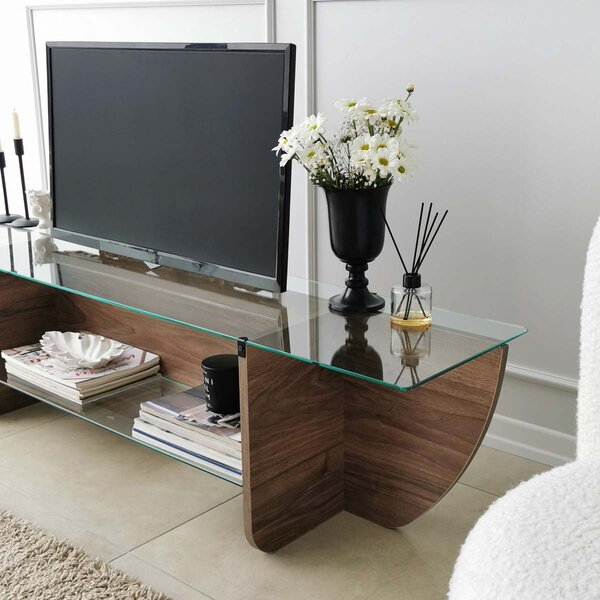 Έπιπλο Τηλεόρασης (158x35x40) A-G Lily 552NOS1604 Walnut