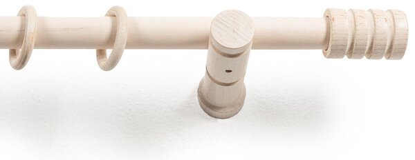 Κουρτινόξυλο Φ28mm Μονό 160cm Με Άκρα Grace Rome White 62164