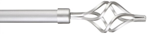 Κουρτινόξυλο Φ12mm Μονό Επεκτεινόμενο 60-120cm Με Άκρα Grace Spade Chrome 720135