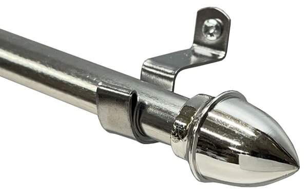 Κουρτινόξυλο Φ12mm Μονό Επεκτεινόμενο 85-135cm Με Άκρα Grace Cup Chrome 510108