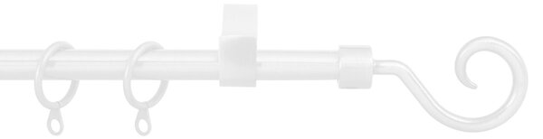 Κουρτινόξυλο Φ12mm Μονό Επεκτεινόμενο 60-120cm Με Άκρα Grace Clasp White Mat 720142