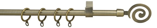 Κουρτινόξυλο Φ12mm Μονό Επεκτεινόμενο 60-120cm Με Άκρα Grace Twist Bronze 720126