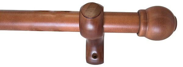 Κουρτινόξυλο Φ28mm Μονό 160cm Με Άκρα Grace Bolonga Walnut 99816
