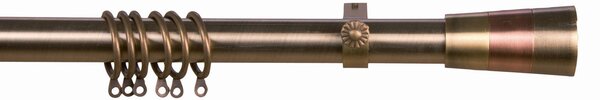 Κουρτινόξυλο Φ28mm Μονό Επεκτεινόμενο 140-240cm Με Άκρα Grace Bronze 998142