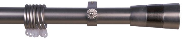 Κουρτινόξυλο Φ28mm Μονό Επεκτεινόμενο 160-300cm Με Άκρα Grace Brushed Chrome 998241