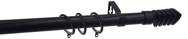 Κουρτινόξυλο Φ28mm Μονό Επεκτεινόμενο 160-300cm Με Άκρα Grace Black Mat 599298