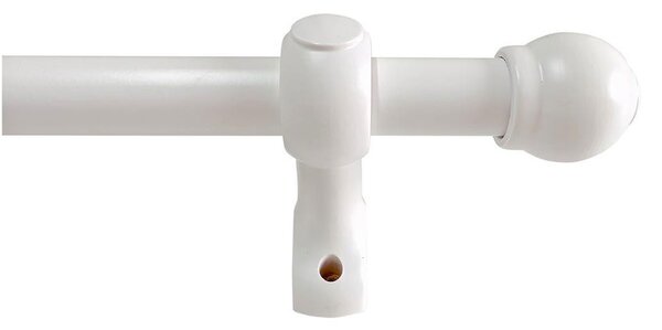 Κουρτινόξυλο Φ28mm Μονό 160cm Με Άκρα Grace Bolonga White 99916