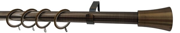 Κουρτινόξυλο Φ28mm Μονό Επεκτεινόμενο 140-240cm Με Άκρα Grace Bronze 998432