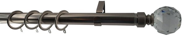 Κουρτινόξυλο Φ28mm Μονό Επεκτεινόμενο 160-300cm Με Άκρα Grace Chrome 998531