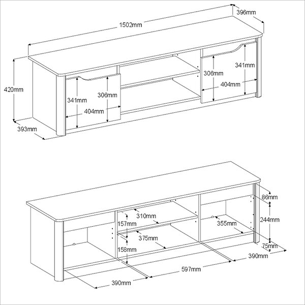 Έπιπλο τηλεόρασης West plus - 150.00Χ39.00Χ42.00cm