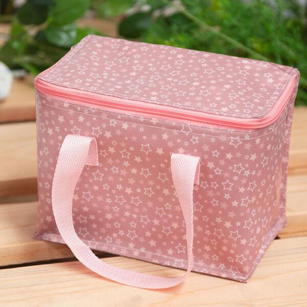 Ισοθερμική Τσάντα Φαγητού (22x13x16) Kiokids Stars Ροζ 3007