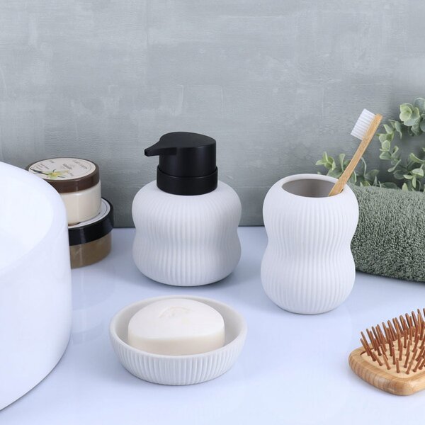 Dispenser Μπάνιου 300ml (Φ10x13) T-D Round White 62167100