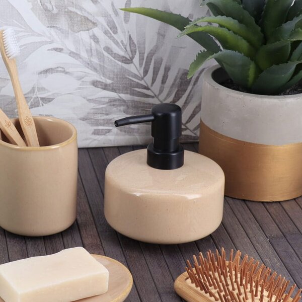 Dispenser Μπάνιου 400ml (Φ11x13.5) T-D Beige 62132169