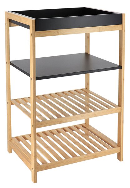 Ραφιέρα Δαπέδου 4 Θέσεων (43x33x70) T-D Black/Bamboo 98226195