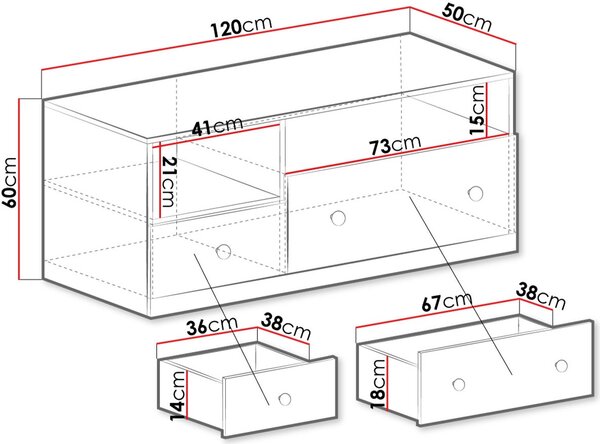 Έπιπλο τηλεόρασης Pixel - 0.00Χ0.00Χ0.00cm