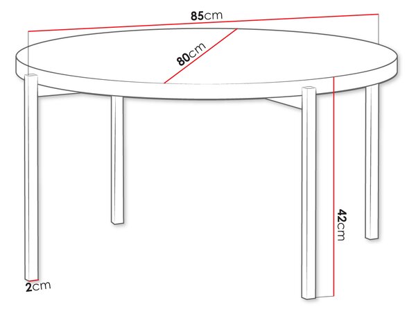 Τραπεζάκι σαλονιού Sigma A-Kafe - mauro - 85.00Χ80.00Χ42.00cm