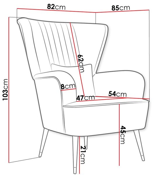 Πολυθρόνα Manidi-Menta - 100.00Χ90.00Χ86.00cm