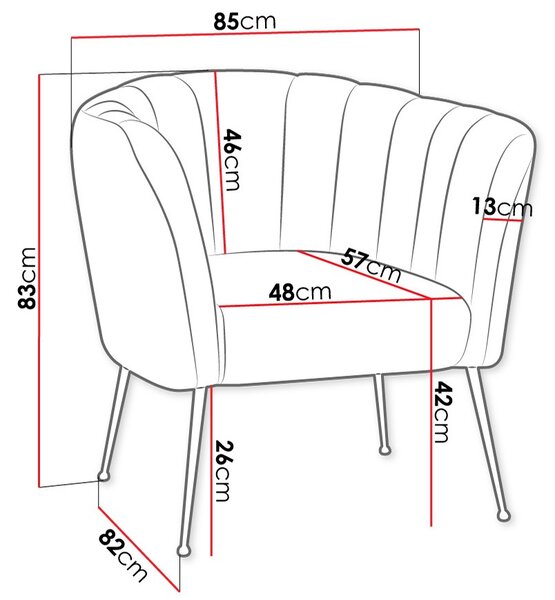 Πολυθρόνα Giliali-Mpez - 87.00Χ80.00Χ58.00cm