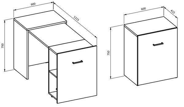 Γραφείο Genius-Drus - 41.51Χ60.00Χ75.00cm