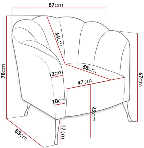 Πολυθρόνα Adria BK-Mple - 87.00Χ83.00Χ78.00cm