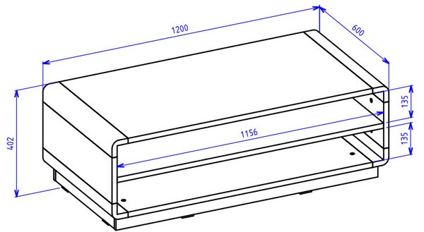 Τραπεζάκι σαλονιού Martin - 120.00Χ60.00Χ40.00cm