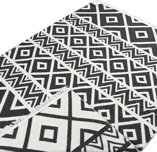 Χαλί All Season 2 Όψεων (160x230) Polcarpet Aria Artkilim 23500 Black