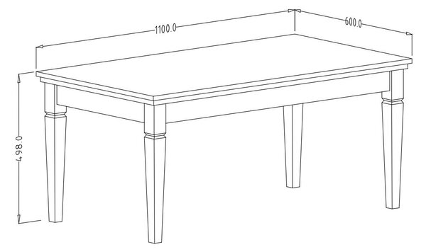 Τραπεζάκι σαλονιού Capel - 110.00Χ60.00Χ50.00cm