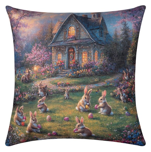 Πασχαλινή Μαξιλαροθήκη (45x45) Silk Fashion easter2025-3