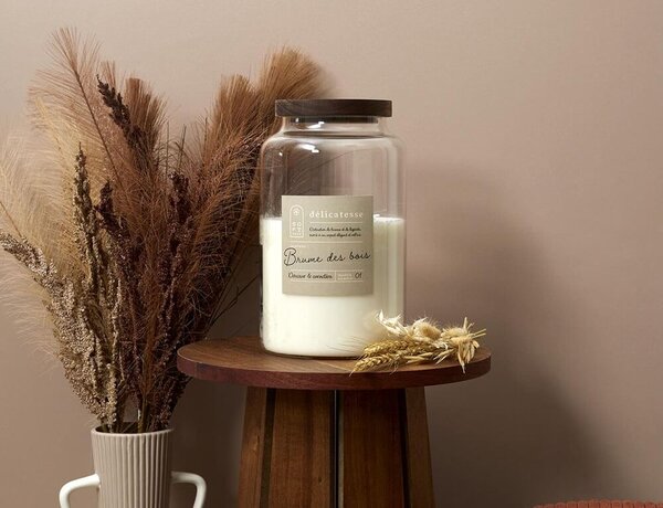Αρωματικό κερί Home Deco Factory με διάρκεια καύσης 70 ώρες, άρωμα Wood Mist και διαστάσεις 14x23.5cm
