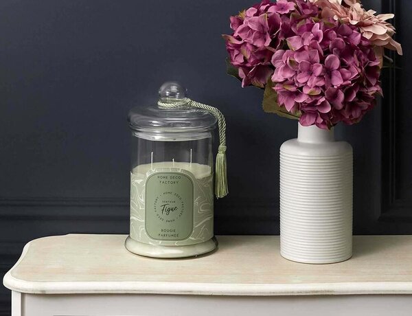Αρωματικό κερί Home Deco Factory με διάρκεια καύσης 110 ώρες, άρωμα Figue και διαστάσεις 15.8x29cm