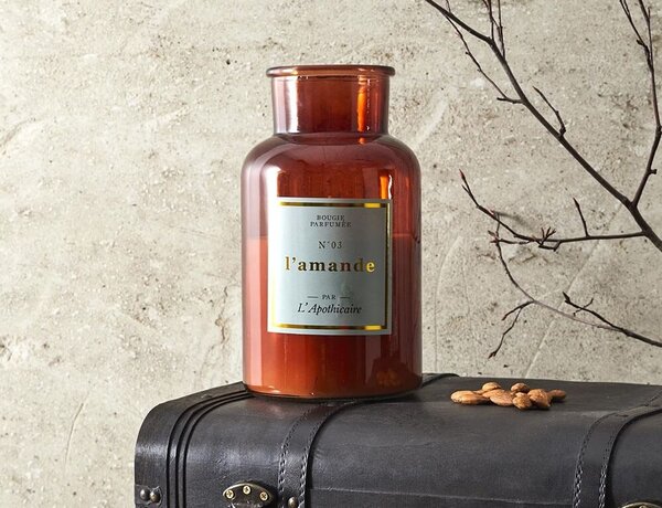 Αρωματικό κερί Apothecary Home Deco Factory με διάρκεια καύσης 110 ώρες, άρωμα Almond και διαστάσεις 14x25.5cm