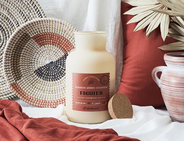 Αρωματικό κερί Home Deco Factory με διάρκεια καύσης 100 ώρες, άρωμα Fig και διαστάσεις 14.5x25.5cm