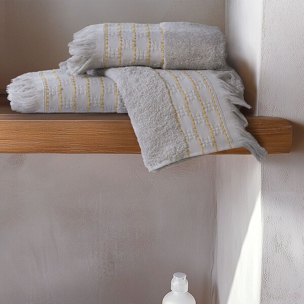 Πετσέτα Χεριών (30x50) Nef-Nef Homeware Quantro Grey 500gsm