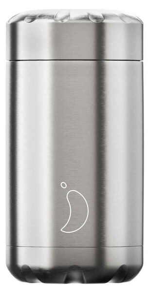Θερμός Φαγητού 500ml Chilly's Food Pot Silver