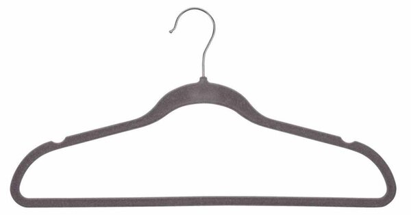 Κρεμάστρες Ρούχων (Σετ 5τμχ) Wenko Flocked Grey 64101100