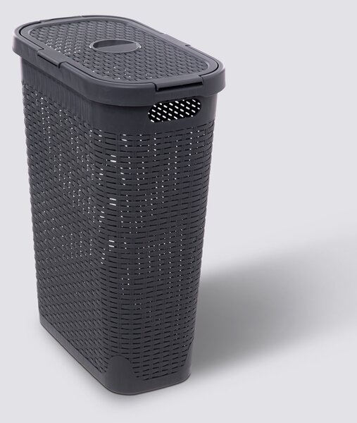 Καλάθι Απλύτων 40Lit (26.5x46.4x60.5) F-V Rattan Slim Concrete 202409J