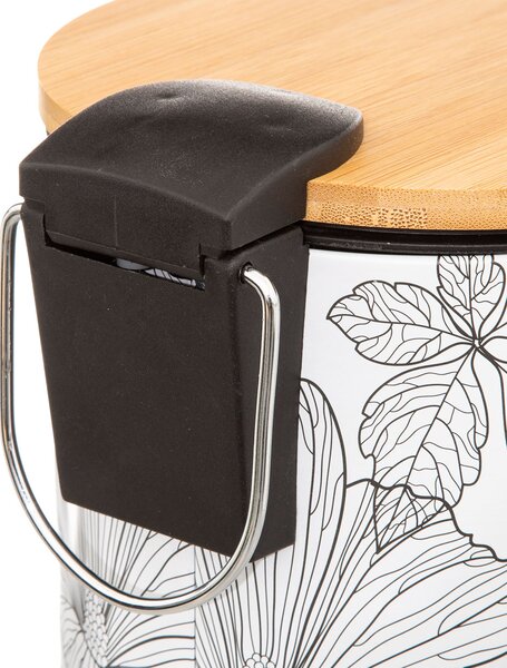 Κάδος Απορριμμάτων Μπάνιου (Φ17x23) F-V 3lt Black Flora 174692A