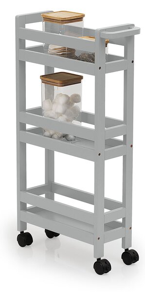 Τρόλεϊ/Ραφιέρα 3 Θέσεων (40x15.5x75) F-V Wheels Trolley Beton 174762H