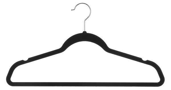 Κρεμάστρες Ρούχων Βελουτέ (Σετ 8τμχ) F-V Velvet Hanger Black 151525